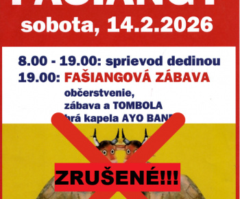 Aktuality / Zrušenie fašiangového sprievodu a fašiangovej zábavy  - foto