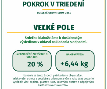 Aktuality / Ocenenie za významný pokrok v triedení - foto