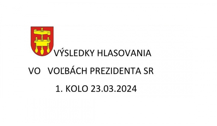 Výsledky hlasovania 1. kolo  - Prezidentských volieb