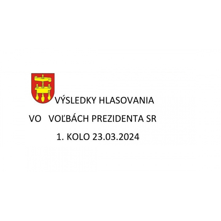 Výsledky hlasovania 1. kolo  - Prezidentských volieb