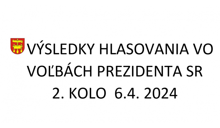 Výsledky hlasovania 2. kolo - Prezidentských volieb