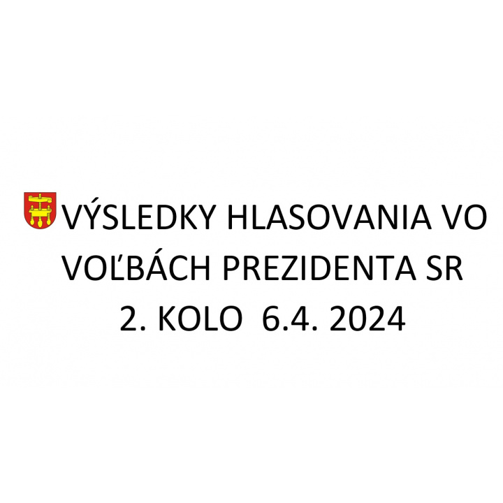 Výsledky hlasovania 2. kolo - Prezidentských volieb