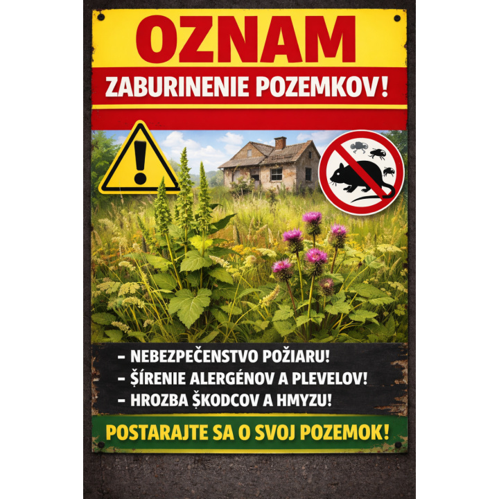 Zaburinenie pozemkov